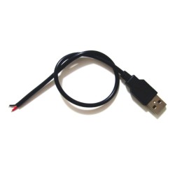 CABO USB-A MACHO COM 2 FIOS 1MT