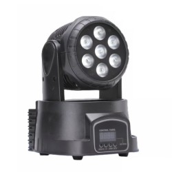 MOVING HEAD MINI 7 LEDS CREE RGBW DMX