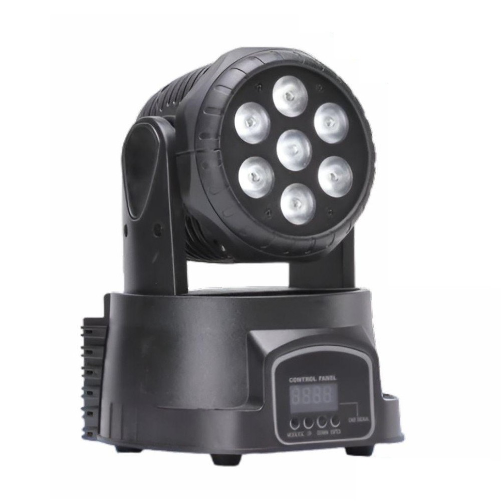 MOVING HEAD MINI 7 LEDS CREE RGBW DMX