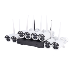 KIT 8 CAMERAS WIFI C/ NVR 10 CANAIS PLUG & PLAY