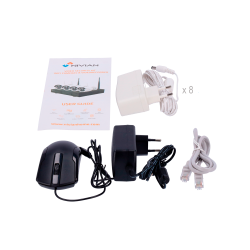 KIT 8 CAMERAS WIFI C/ NVR 10 CANAIS PLUG & PLAY