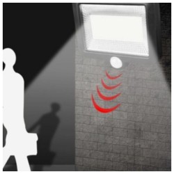 CANDEEIRO EXTERIOR COM SENSOR PIR COM PAINEL SOLAR