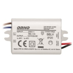 TRANSFORMADOR 230VAC P/ 12VDC 500mA 6W PARA LED