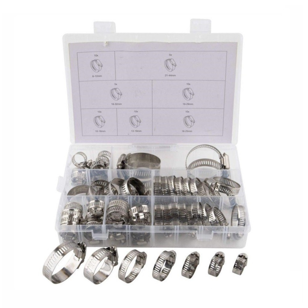 CONJUNTO ABRAÇADEIRAS METAL 6-44mm