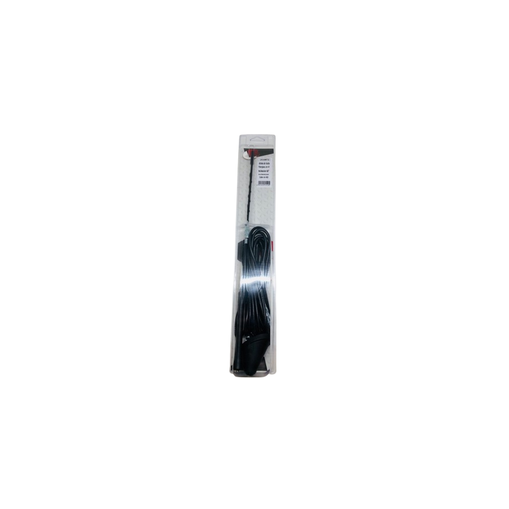 ANTENA AUTO 40cm FIBRA COM CABO 5MTS