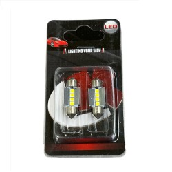 PAR LAMPADA LED 12VDC BRANCA 31mm AUTO 2W