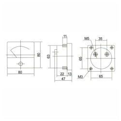 AMPERIMETRO ANALOGICO 100A DC