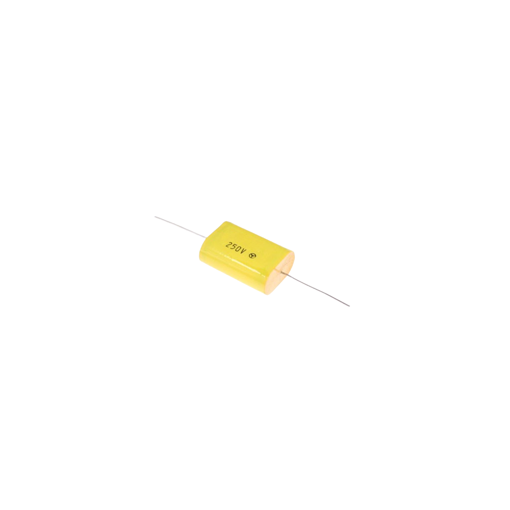 CONDENSADOR POLIESTER 10uF HORIZONTAL 250V NAO POLARIZADO