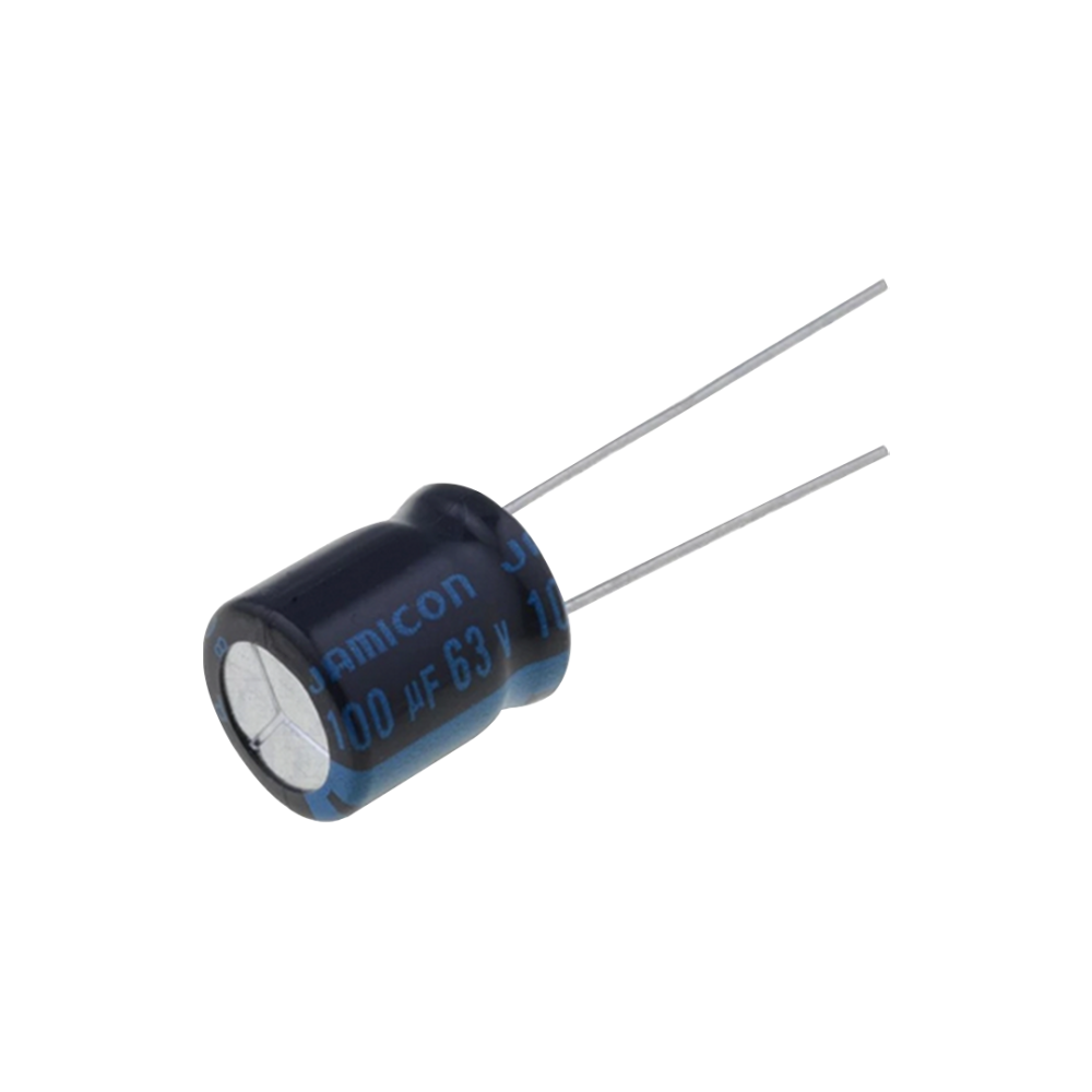 CONDENSADOR ELETROLITICO 100uF 100uF 63V VERTICAL ROHS CONDENSADOR ELETROLITICO 100uF 100uF 63V VERTICAL ROHS