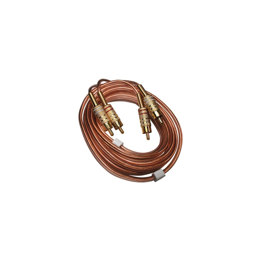 EXTENSAO 2 RCA MACHO / 2 RCA MACHO DOURADO 2MTS