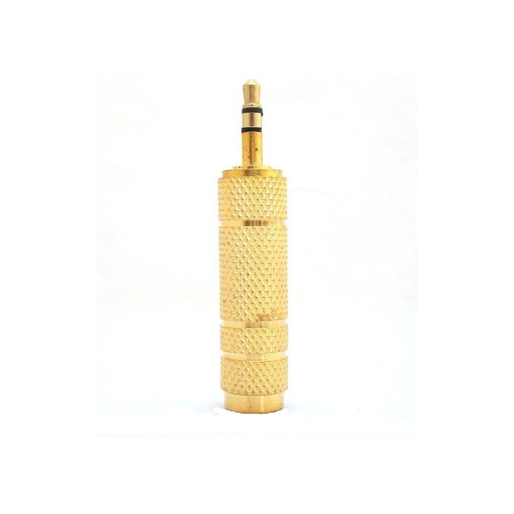 FICHA JACK 3.5 MACHO STEREO / JACK 6.5 STEREO DOURADA
