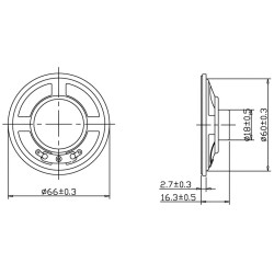 ALTIFALANTE MINIATURA 0.5W 8R