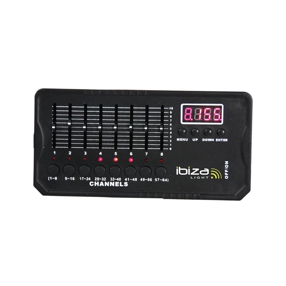IBIZA LC64DMX MINI CONTROLADOR DMX512 8-WAY/64 CH PROGRAMAVEL