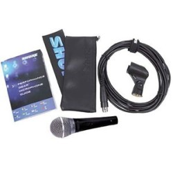 MICROFONE DE MÃO VOCAL SHURE C/ CABO XLR