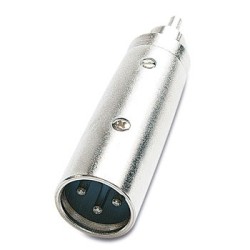 FICHA ADAPTADORA XLR 3P MACHO / RCA MACHO