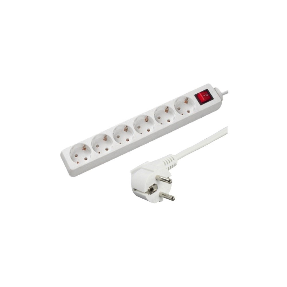 EXTENSAO CORRENTE SCHUKO 6 VIAS + INTERRUPTOR 3MTS