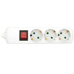 BASE CORRENTE SCHUKO 3 VIAS + INTERRUPTOR SEM CABO