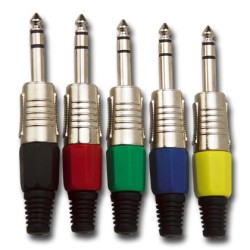 FICHA JACK 6.35 STEREO METAL DOURADA NEUTRIK