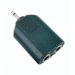 ADAPT. JACK 3,5 MONO MACHO P/ 2x JACK 6,3 ST F
