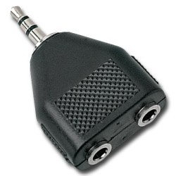 ADAPT. JACK 3,5 ST P/ 2X jack 3,5 ST FEMEA