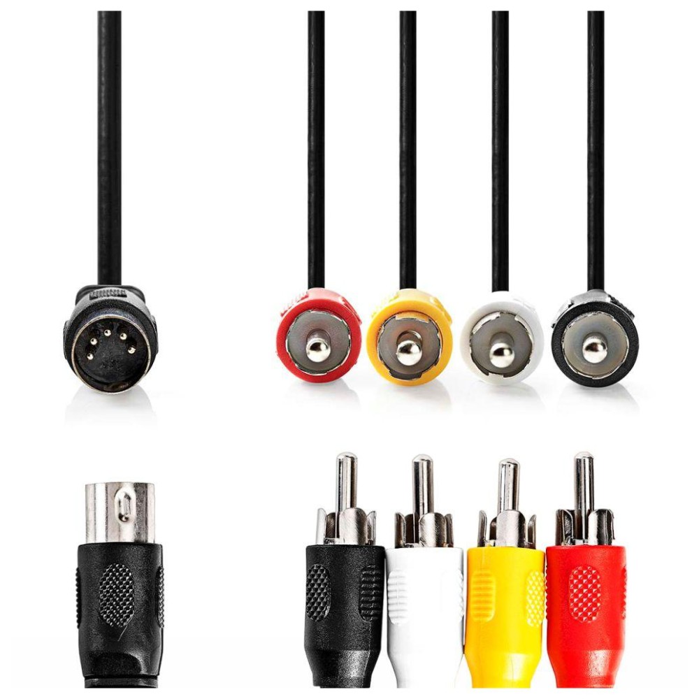 EXTENSAO AUDIO DIN 5P / 4XRCA MACHO