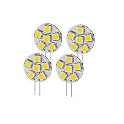 LAMPADA 6 LEDS 5050 SMD G4 BRANCO FRIO 12V 1.2W 23X33.3mm