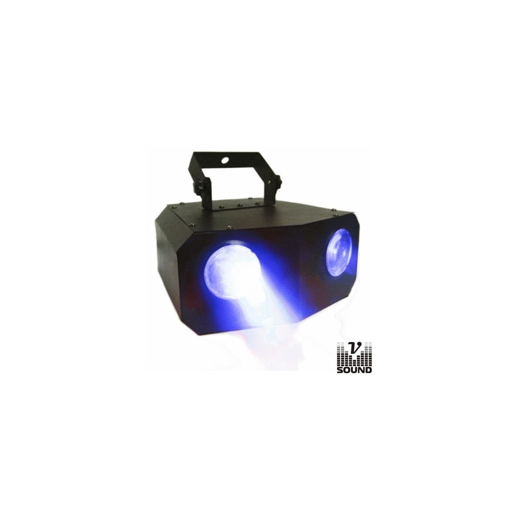 PROJECTOR DE LUZ C/ EFEITOS RGB DUAL C/MICRO 20W 36 LEDS