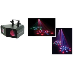 PROJECTOR DE LUZ C/ EFEITOS RGB DUAL C/MICRO 20W 36 LEDS