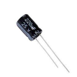 COND.ELEC.220uF 25V VERT.105º 6.3X11 ROHS