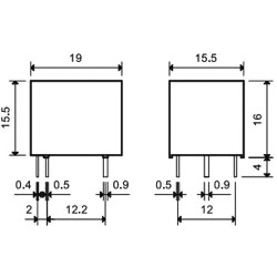 RELE ELETROMAGNETICO SPDT 12V/1CC/10A FINDER