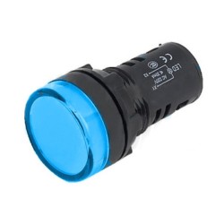 PILOTO REDONDO PAINEL  16mm  220V   AZUL