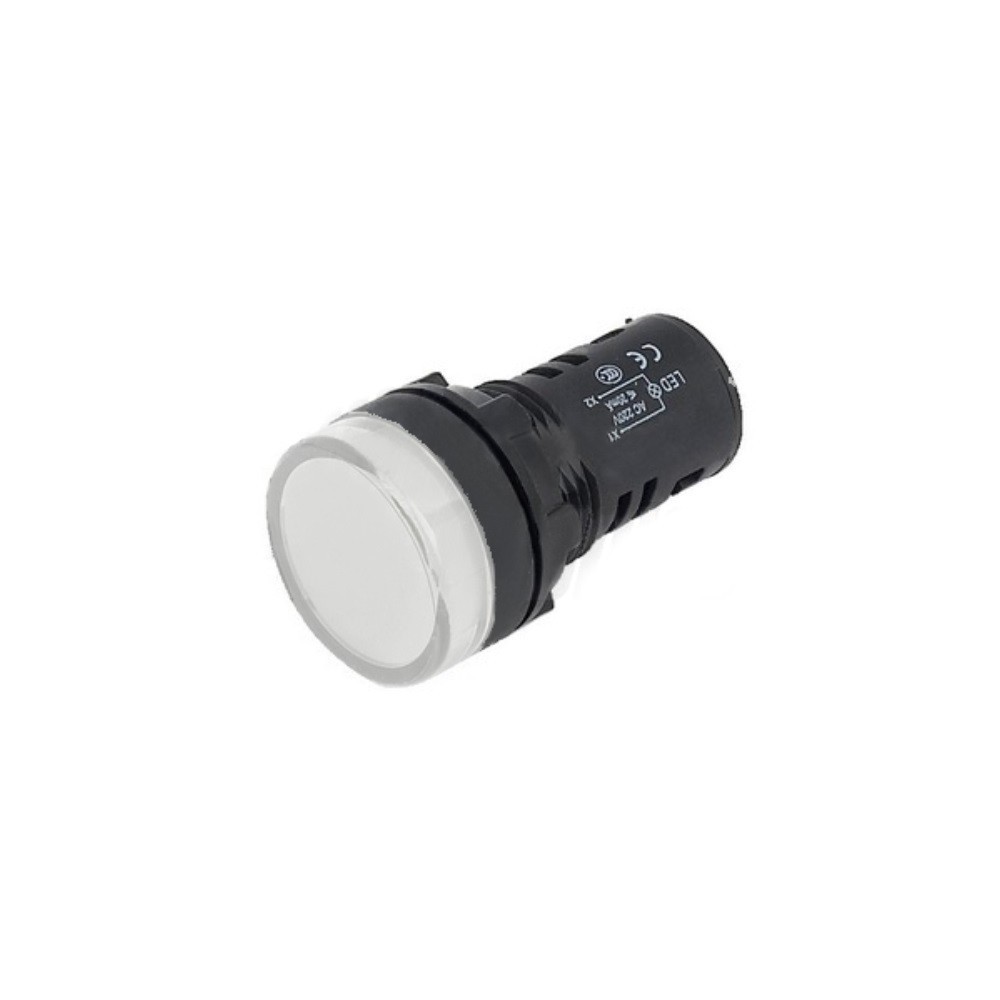 PILOTO REDONDO PAINEL 16mm 220V BRANCO PILOTO REDONDO PAINEL 16mm 220V BRANCO
