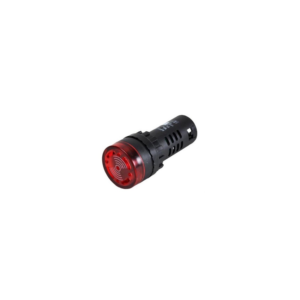 PILOTO REDONDO PAINEL  16mm   12V COM BESOURO VERMELHO
