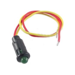 LED SINALIZADOR VERDE 12V C/ FIO