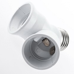 ADAPTADOR E27 MACHO P/2XE27 FEMEAS