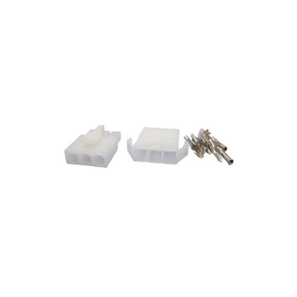 CONJUNTO FICHAS MOLEX 3 PINOS MACHO/FEMEA