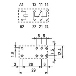 RELE FINDER 24VDC 16A 1 INVERSOR