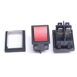 PULSADOR COM LUZ COM CAPA  VERMELHO