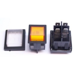 INTERRUPTOR COM LUZ COM CAPA  AMARELO