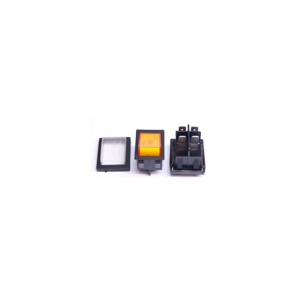 INTERRUPTOR COM LUZ COM CAPA  AMARELO