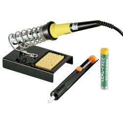 KIT FERRO SOLDAR + DESSOLDADOR + SUPORTE + SOLDA