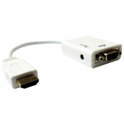 CABO HDMI PARA VGA FEMEA + 3.5mm 0.20M
