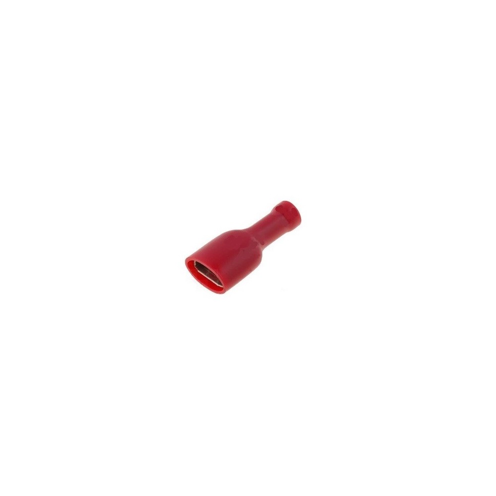 TERMINAL ISOLADO FASTON FEMEA 1.5/6.3mm VERMELHO