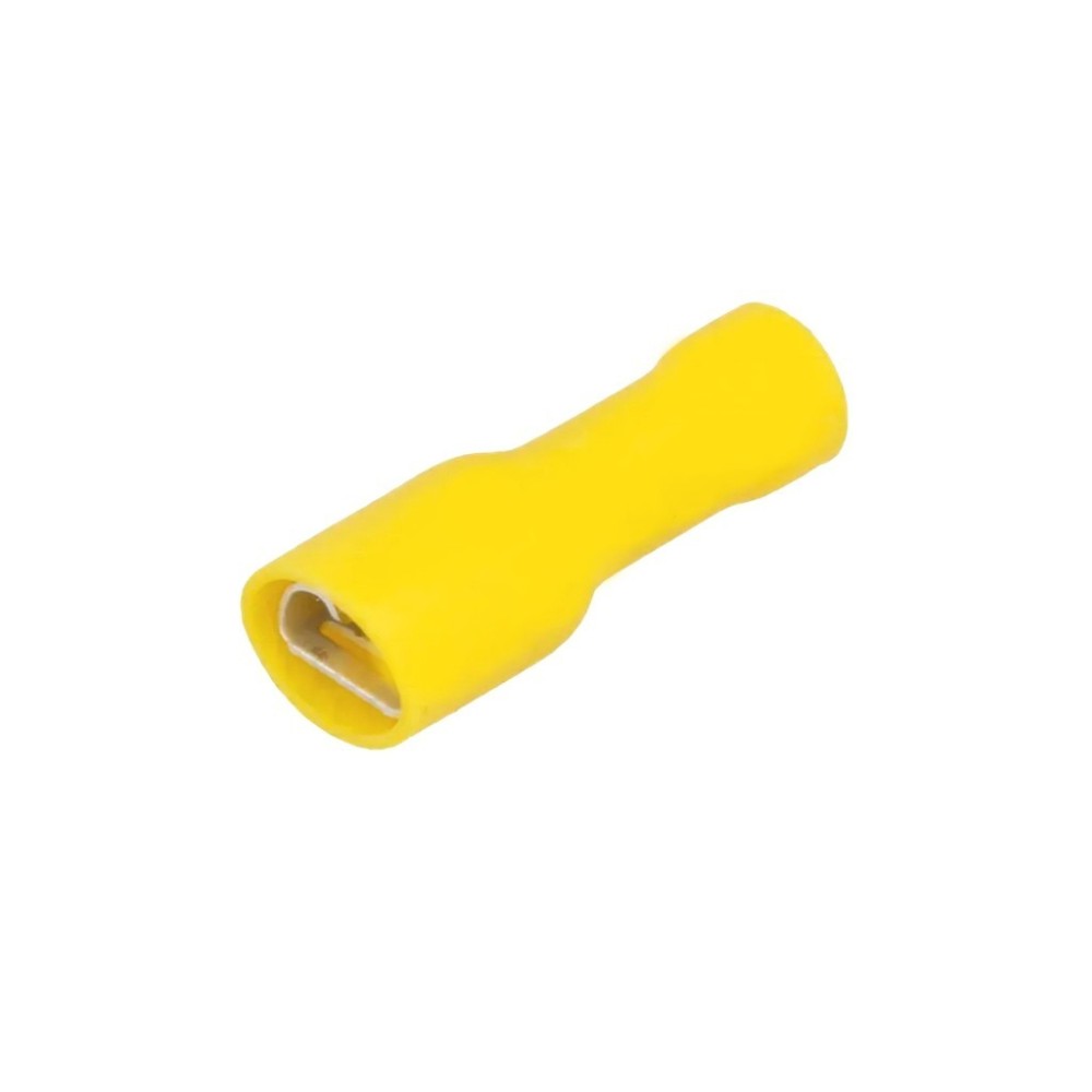 TERMINAL ISOLADO FASTON FEMEA 6-6,3 AMARELO