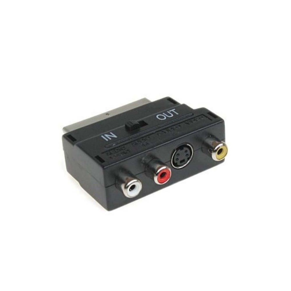 ADAPTADOR SCART 3XRCA + SVHS FEMEA ADAPTADOR SCART 3XRCA + SVHS FEMEA
