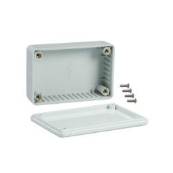 CAIXA ABS 120x60x30mm CINZA ESCURO