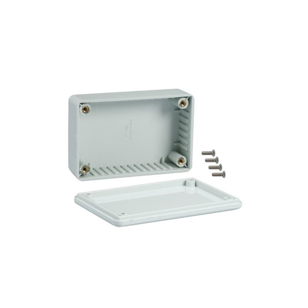 CAIXA ABS 120x60x30mm CINZA ESCURO