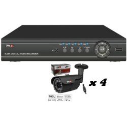 PACK VIGILANCIA 5A  DVR04EK+4 CAMERAS CVC037LA