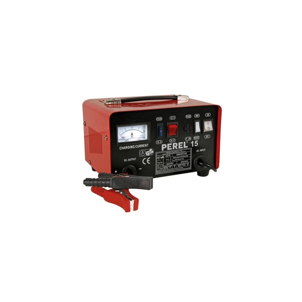 PEREL AC15 CARREGADOR BATERIAS CHUMBO 12/24V COM BOOST 9A
