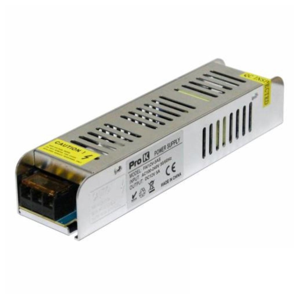 FONTE ALIMENTACAO INDUSTRIAL 100-240V/12V 5A 60W